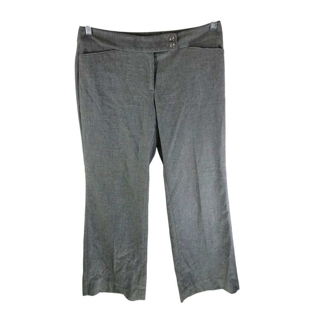 White House Black Market Womens Legacy Dress Pants Straight Leg Gray 10